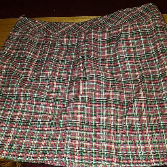Loft plaid skirt with pockets - Picture 5 of 6